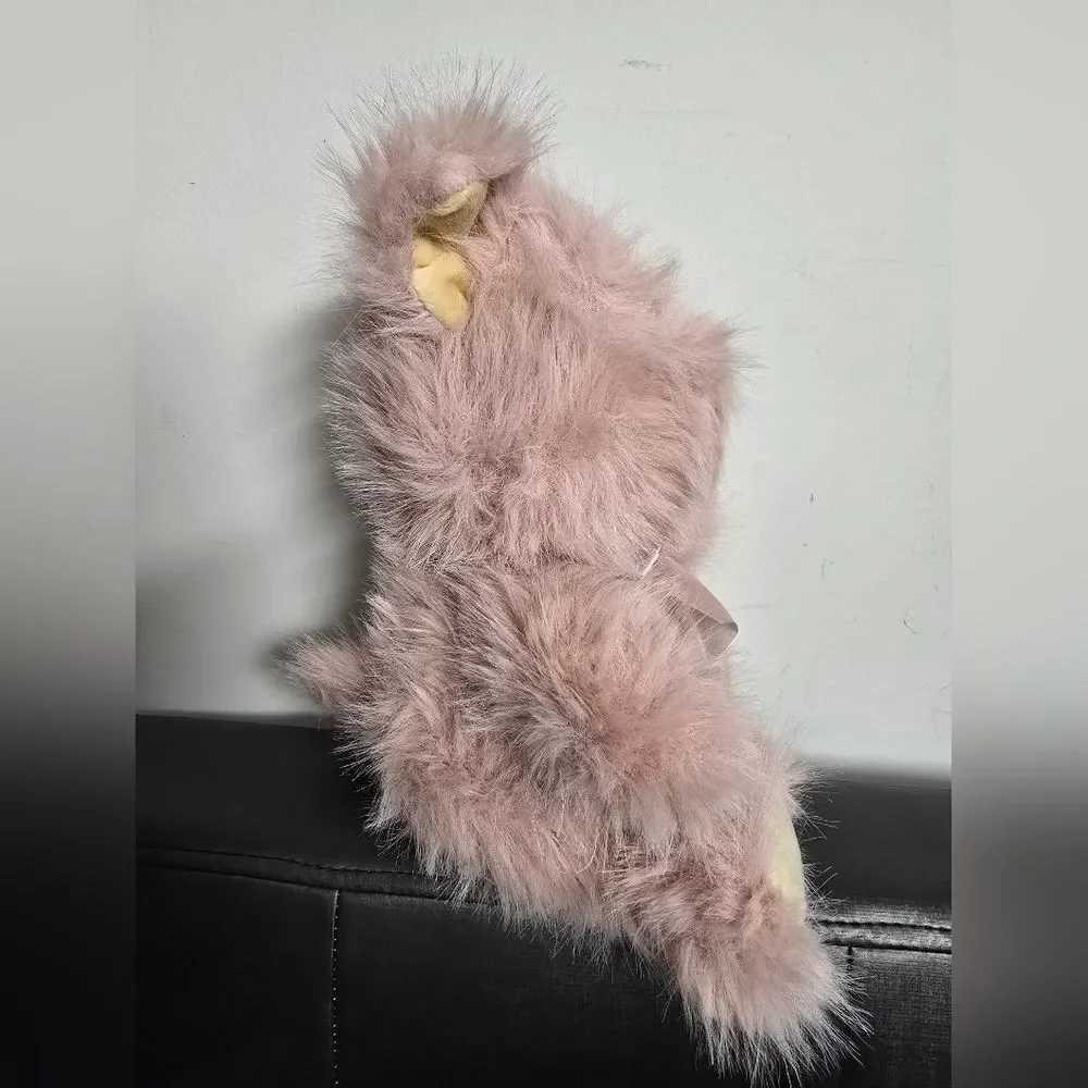 Easter Valentine's Birthday Medium Pink Furry Pig Plush 11